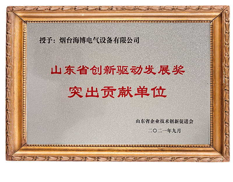 山東省創(chuàng  )新驅動(dòng)發(fā)展獎突出貢獻單位